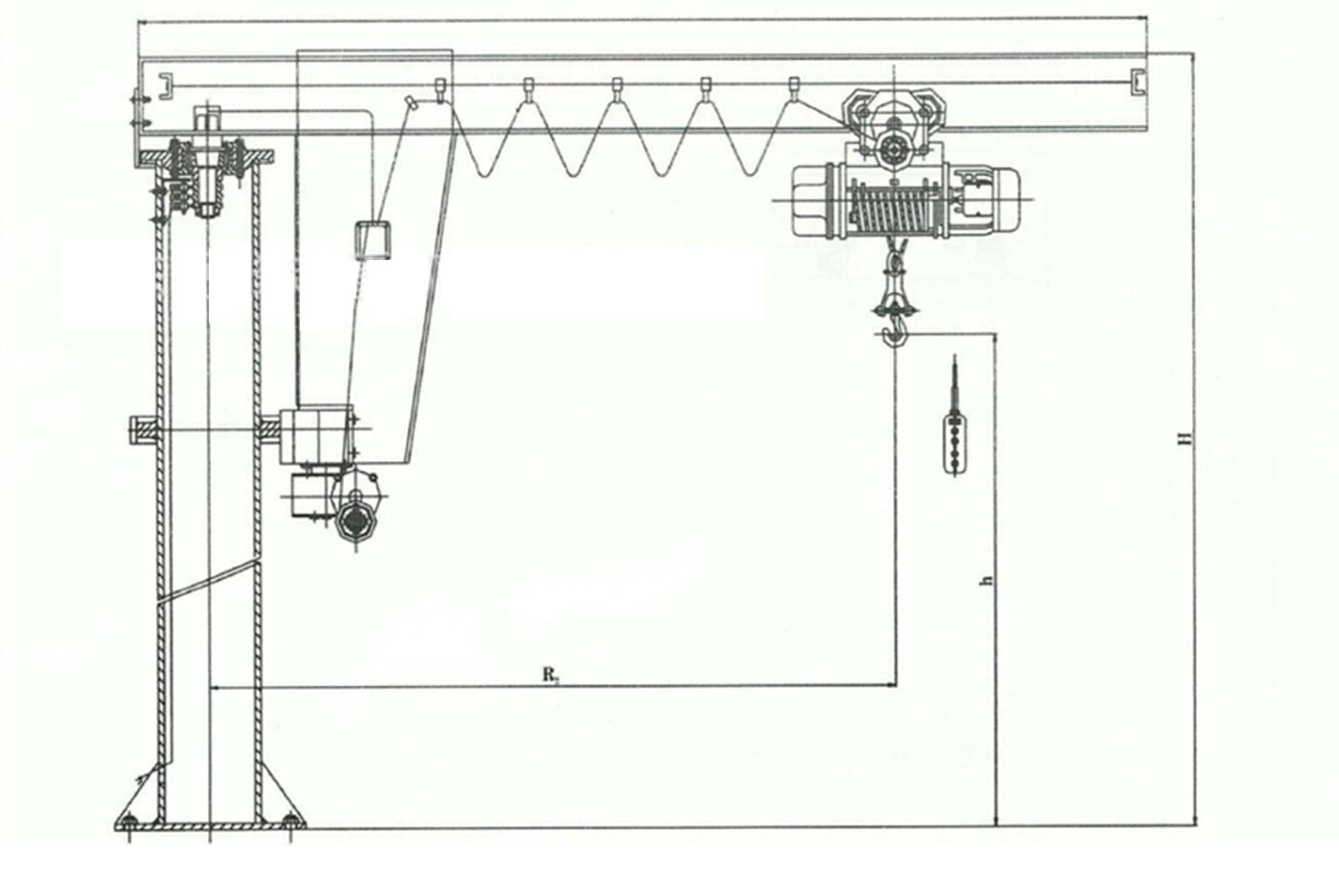 BZD型起重機(jī)，懸臂吊，懸臂起重機(jī)，定柱式起重機(jī)，起重機(jī)，定柱式懸臂起重機(jī)，定柱式懸臂吊<m met-id=26 met-table=product met-field=keywords></m>